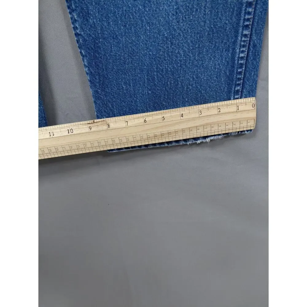 Wrangler Blue Slim Fit Straight Leg Denim Jeans Men Size W38 L30